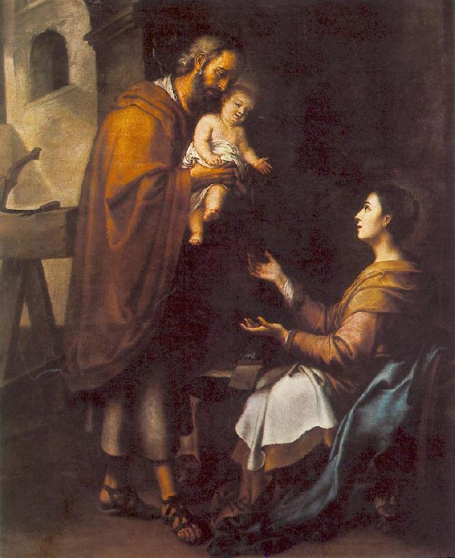 MURILLO, Bartolome Esteban The Holy Family g Sweden oil painting art